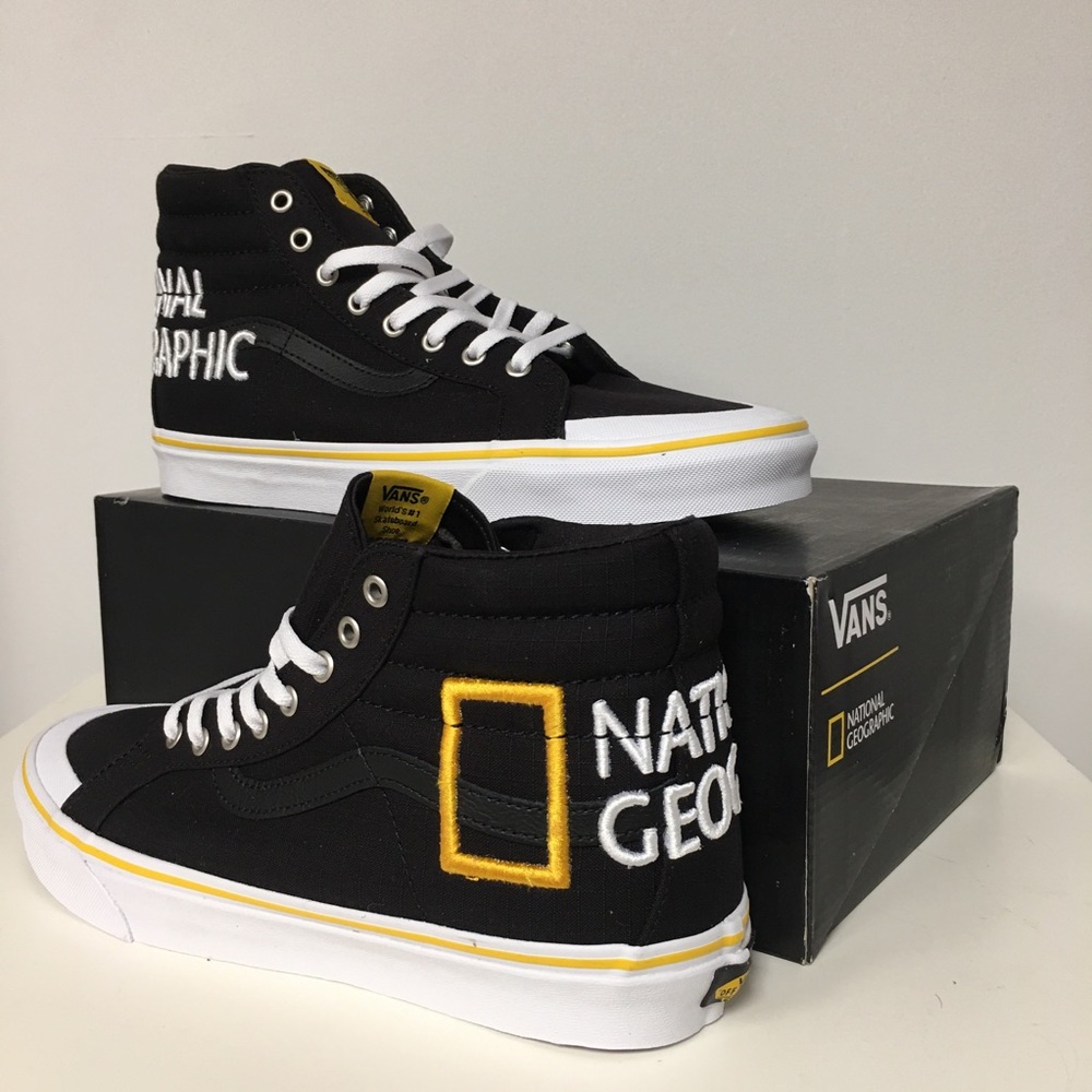 🌍Vans limited edition Nat Geo sk8 high size 12